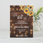 We Still Do 40th Wedding Anniversary String Lights Save The Date (Staand voorkant)