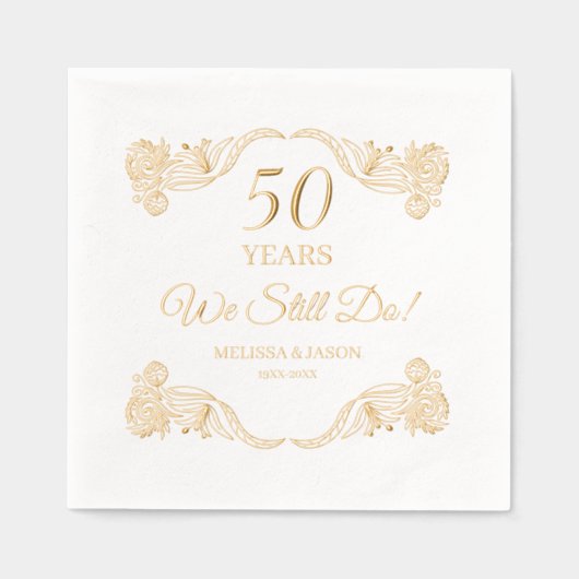 "We Still Do" 50th Wedding Anniversary Floral (Recto)