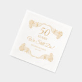 "We Still Do" 50th Wedding Anniversary Floral Folie Servetten (Links)