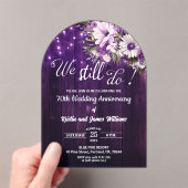 We Still Do 70th Wedding Anniversary String Lights Acryl Uitnodigingen (Insitu (Draagbaar))