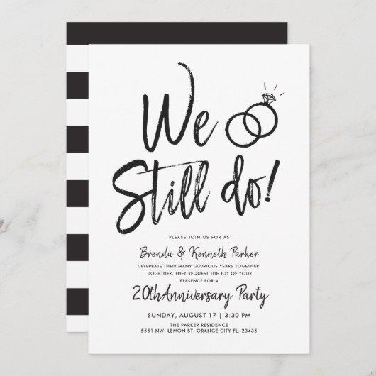 We Still Do Anniversary | Vernieuwde beloften gest Kaart (Voorkant / Achterkant)