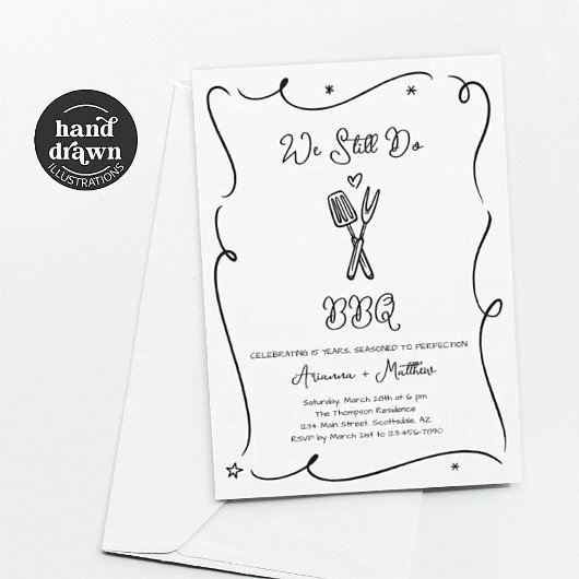 We Still Do BBQ Anniversary Party Invitation