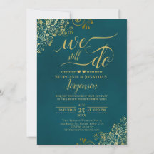 We Still Do Elegante Donker Turquoise & Gouden Huw