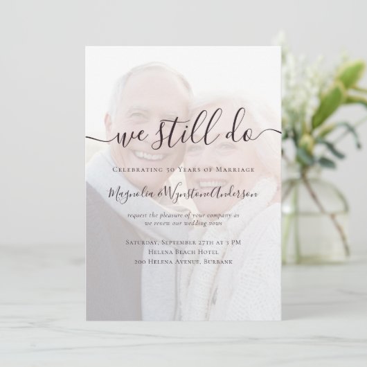 We Still Do Foto QR-code Huwelijksbelofte Vernieuw Kaart (Staand voorkant)