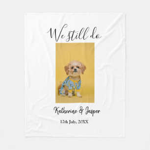We still do koppel naam huisdier hond foto datum e fleece deken