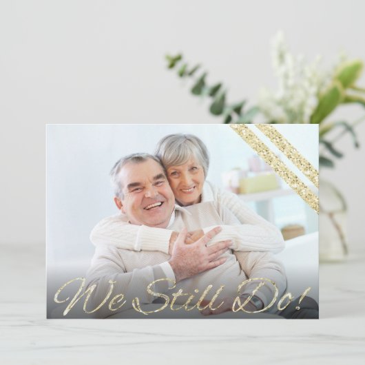 We Still Do! | Modern 50th Anniversary Kaart (Staand voorkant)