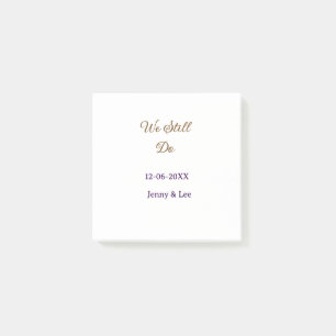 We still doen roze bruin naam datum jaar boho retr post-it® notes