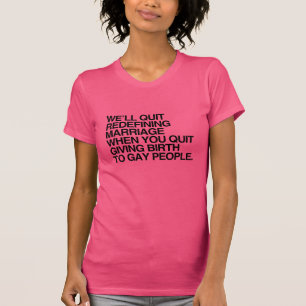 WE STOPPEN MET HET HERDEFINIËREN VAN HET HUWELIJK  T-SHIRT