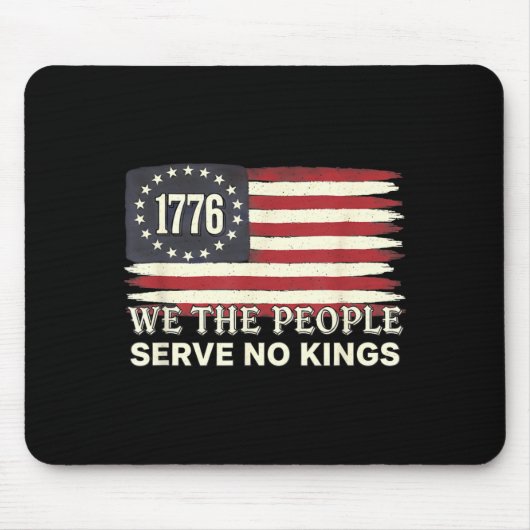 We The People 1776 Amerikaanse Vlag Dienen Geen Ko Muismat (Voorkant)