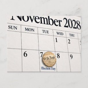 We the People 2028 Verkiezing Briefkaart