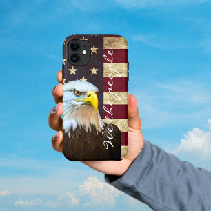We The People Amerikaanse Vlag Steenarend iPhone 11 Hoesje