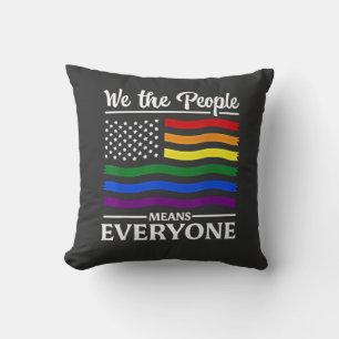 We The People Betekent Iedereen LGBTQ Pride Maand Kussen