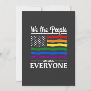 We The People Betekent Iedereen LGBTQ Pride Month Kaart