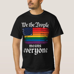 We The People Betekent Iedereen USA Vlag LGBTQ T-shirt