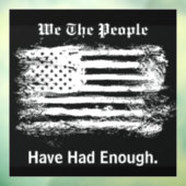 We The People Distressed Flag Raamsticker (Vel 3)