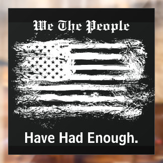We The People Distressed Flag Raamsticker