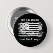 We The People Distressed Flag Ronde Button 7,6 Cm (Voorkant /achterkant)