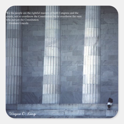 We the People - Sticker de citation Lincoln (Devant)