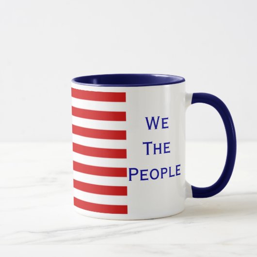 We The People USA Drapeau Café Mug par Janz (Droite)