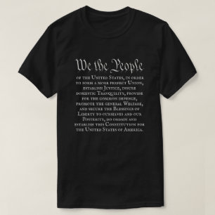 We the People Volledige Grondwet Preambule T-shirt