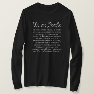 We the People Volledige Grondwet Preambule T-shirt