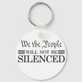 We The People Will Not Be Silenced Sleutelhanger (Achterkant)