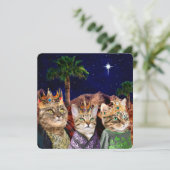 "We Three Queens" - Carte de Noël de chat (Debout devant)