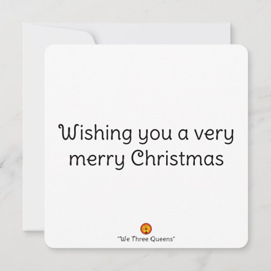 "We Three Queens" - Carte de Noël de chat (Dos)