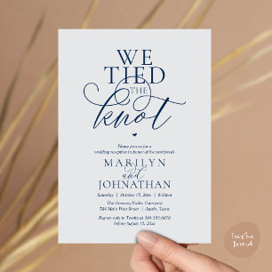 We Tied The Knot, Moderne Klasse Trouwreceptie Kaart