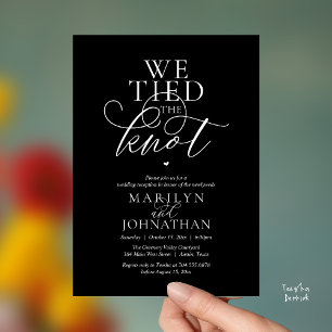 We Tied The Knot, Moderne Klasse Trouwreceptie Kaart