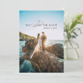 We Tied The Knot Summer Wedding  2 Photos Aankondiging (Staand voorkant)