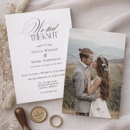 We tied the Knot with Photo Wedding Reception Kaart