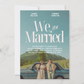 We trouwden met een esthetische foto aankondiging (Voorkant)