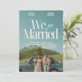 We trouwden met een esthetische foto aankondiging (Staand voorkant)