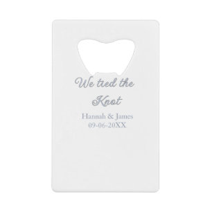 we trouwden naam trouwdatum verlovingsdatum blauw kredietkaart flessenopener