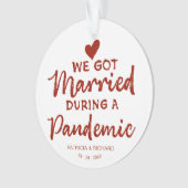 We trouwden tijdens een kerstpandemie ornament (voorkant)