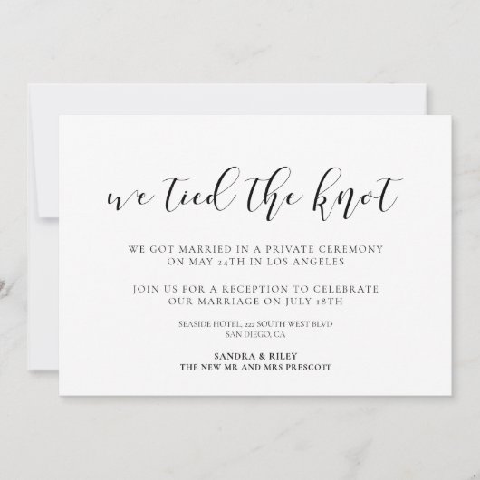 We trouwen Elegant ontwerp aankondiging (Voorkant)