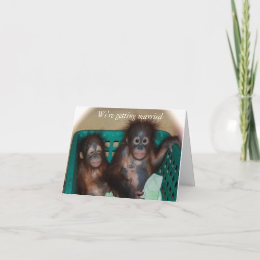 We Trouwen Schattig en Whimsical Aankondiging (Voorkant)