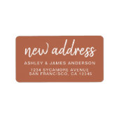 We’ve Moved Autumn Leaf New Address Etiket (Voorkant)