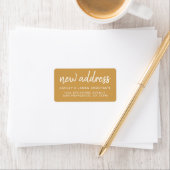We’ve Moved Classic Honey Gold New Address Etiket (Insitu)