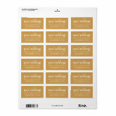 We’ve Moved Classic Honey Gold New Address Etiket (Full Sheet)