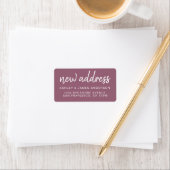 We’ve Moved Classic Mellow Mauve New Address Etiket (Insitu)