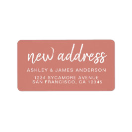 We’ve Moved Classic Terracotta New Address Etiket