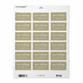 We’ve Moved Pale Olive Green New Address Etiket (Full Sheet)