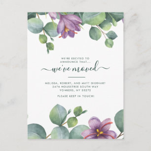 We’ve Moved Watercolor Eucalyptus Verhuizen Aankondigingskaart