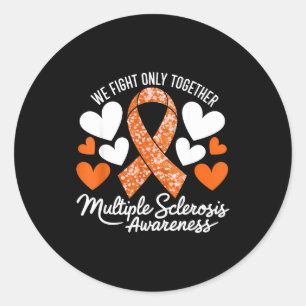 We Vecht Slecht Samen Multipele Sclerose Bewustzij Ronde Sticker