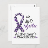We vechten samen - Alzheimer bewustzijn Briefkaart (Voorkant / Achterkant)
