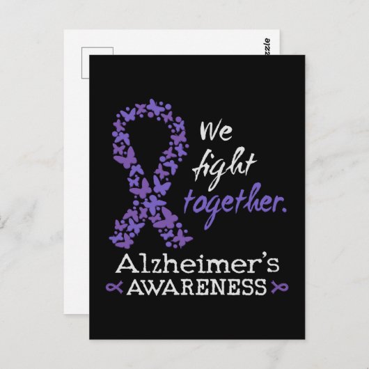 We vechten samen - Alzheimer bewustzijn Briefkaart (Voorkant / Achterkant)