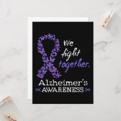 We vechten samen - Alzheimer bewustzijn Kaart (Voorkant / Achterkant in situ)
