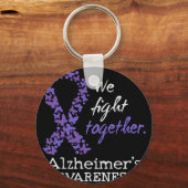 We vechten samen - Alzheimer bewustzijn Sleutelhanger (Achterkant)